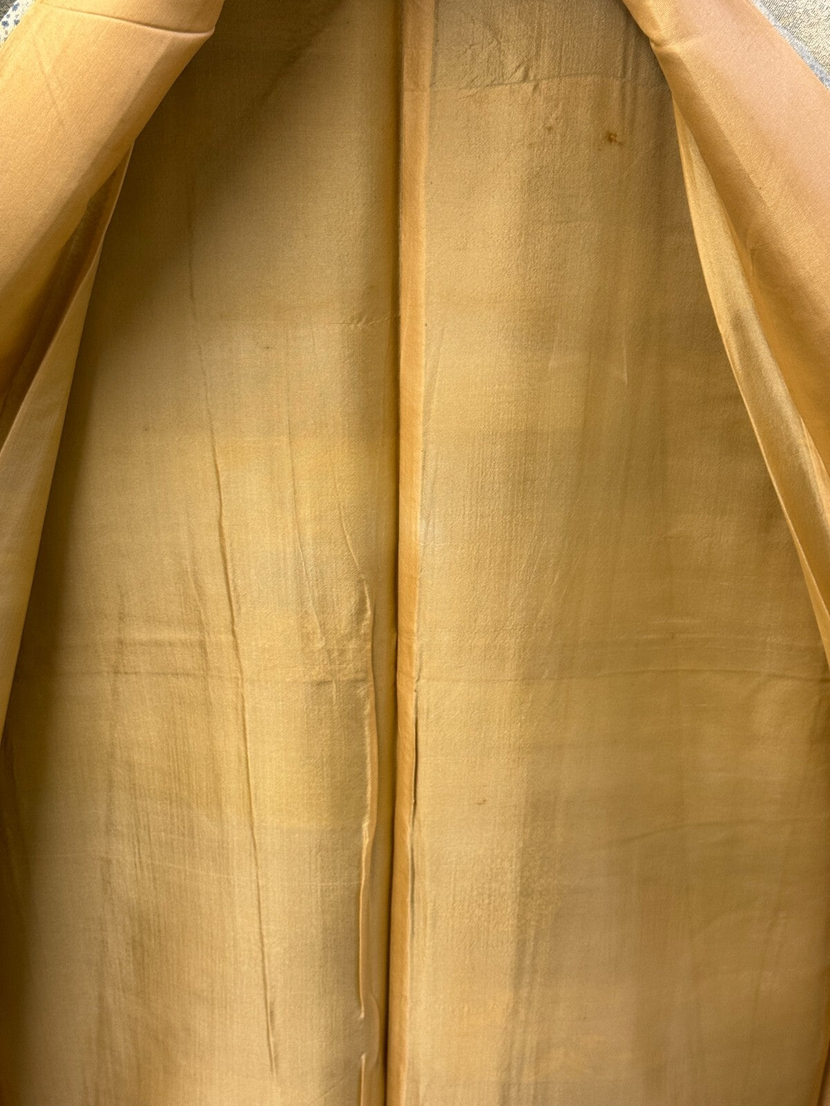 Japanese Vintage Kimono Silk Green Tsumugi Expensive Tradition Heigh 60.23in19