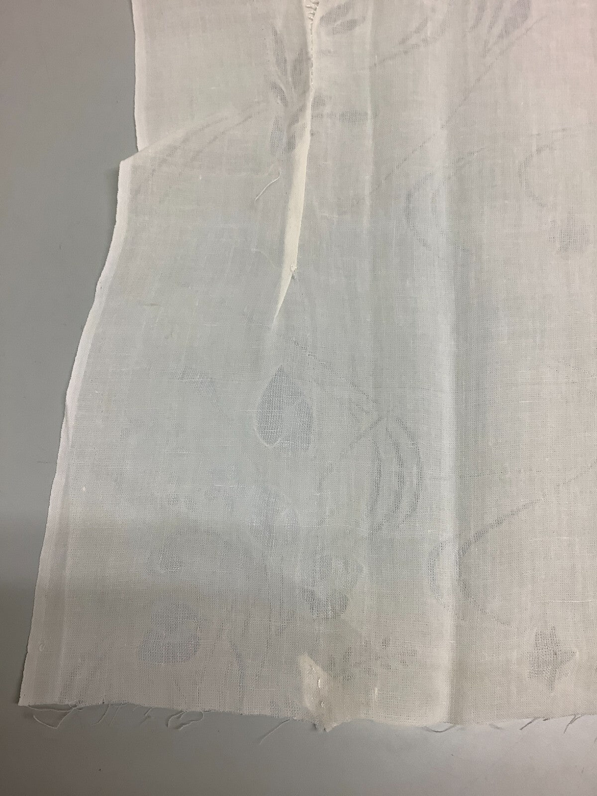 Japanese Vintage Kimono Fabric cloth Boro linen fabric White scrub dirt 57x12in1