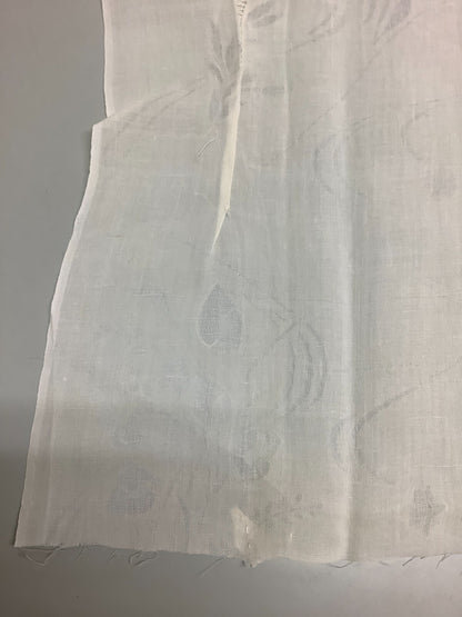 Japanese Vintage Kimono Fabric cloth Boro linen fabric White scrub dirt 57x12in1