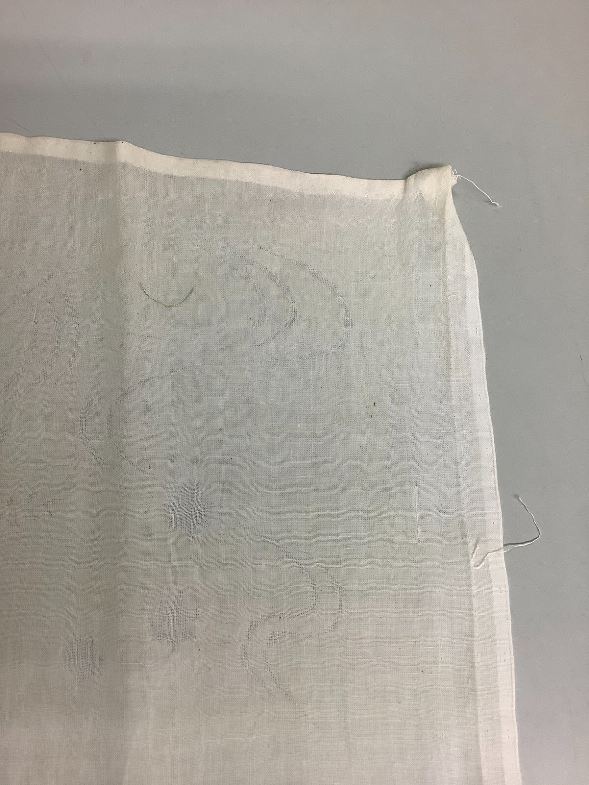 Japanese Vintage Kimono Fabric cloth Boro linen fabric White scrub dirt 57x12in18