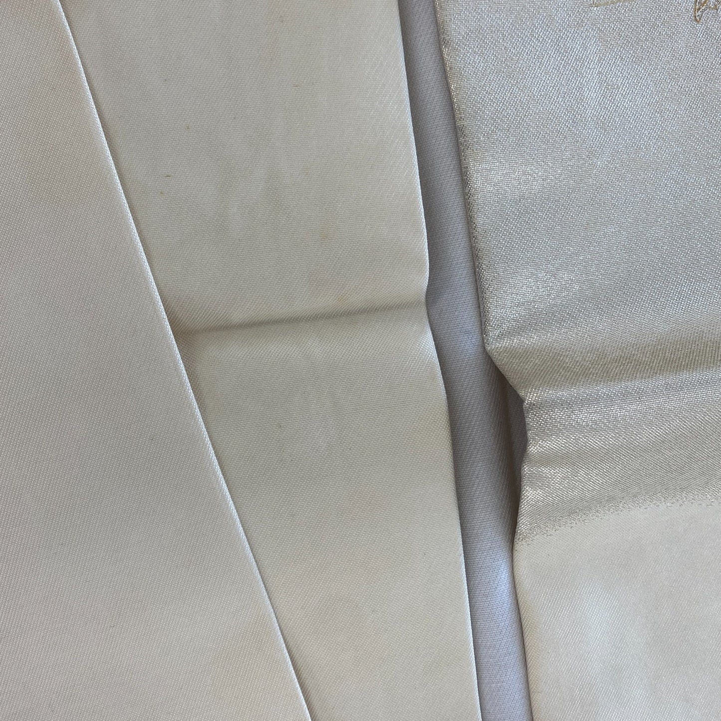 Japanese Vintage Kimono Nagoya Obi Polyester Silver Traditional Drit 144x 11 in15