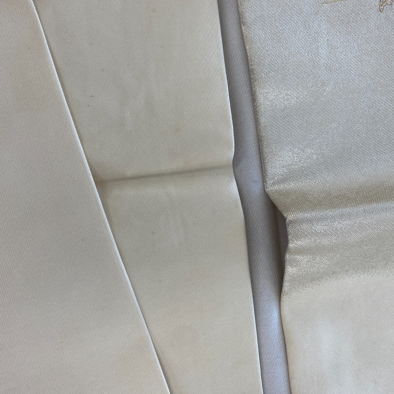 Japanese Vintage Kimono Nagoya Obi Polyester Silver Traditional Drit 144x 11 in15