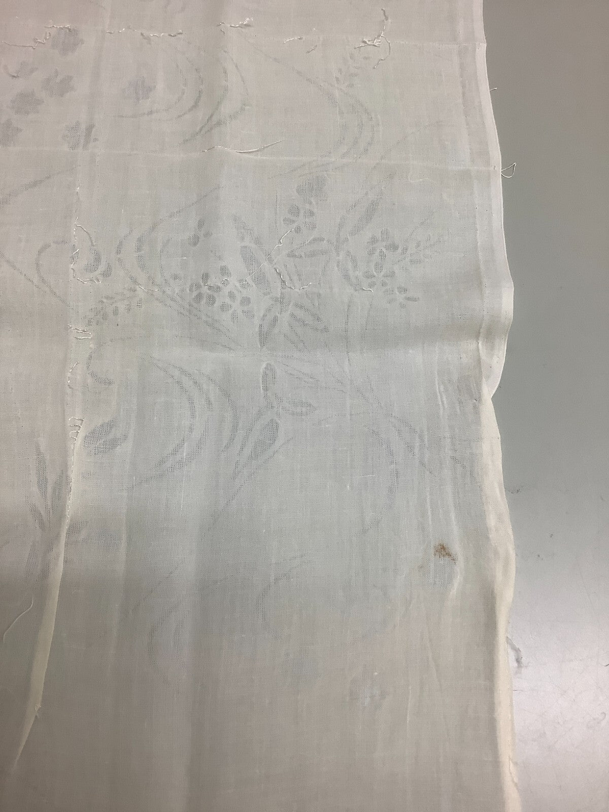 Japanese Vintage Kimono Fabric cloth Boro linen fabric White scrub dirt 57x12in4