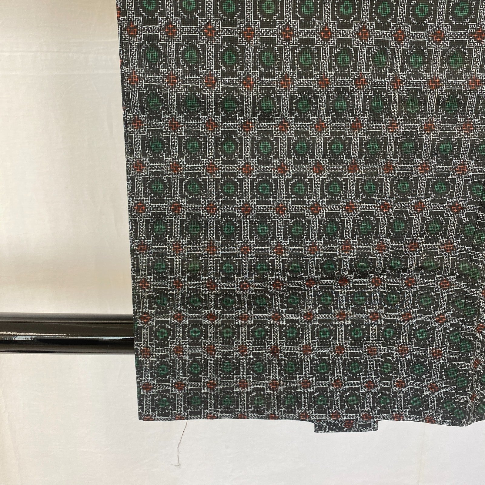 Japanese Vintage Kimono Haori Jacket Silk Gray Oshima Traditional Authentic 33in20