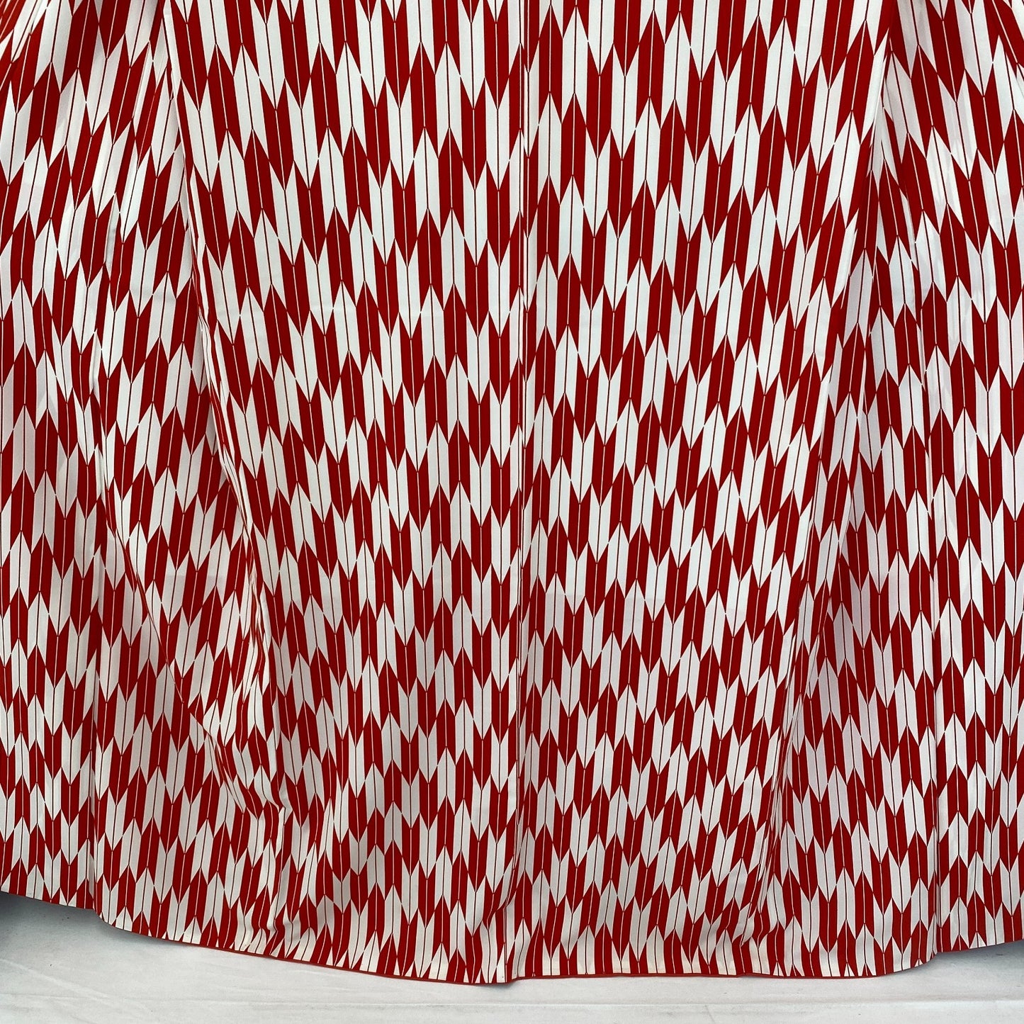 Japanese Vintage Kimono Cotton Red Komon Traditional Authentic Length 63 in21