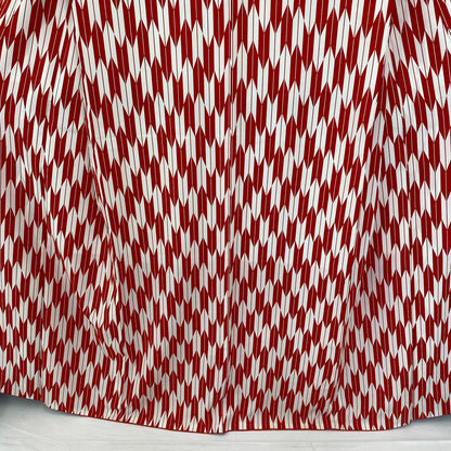 Japanese Vintage Kimono Cotton Red Komon Traditional Authentic Length 63 in21